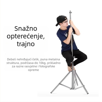 Stativ za fotografsku lampu – univerzalna kompatibilnost, aluminijska legura, nosivost 6–10 kg, težina 2,9 kg