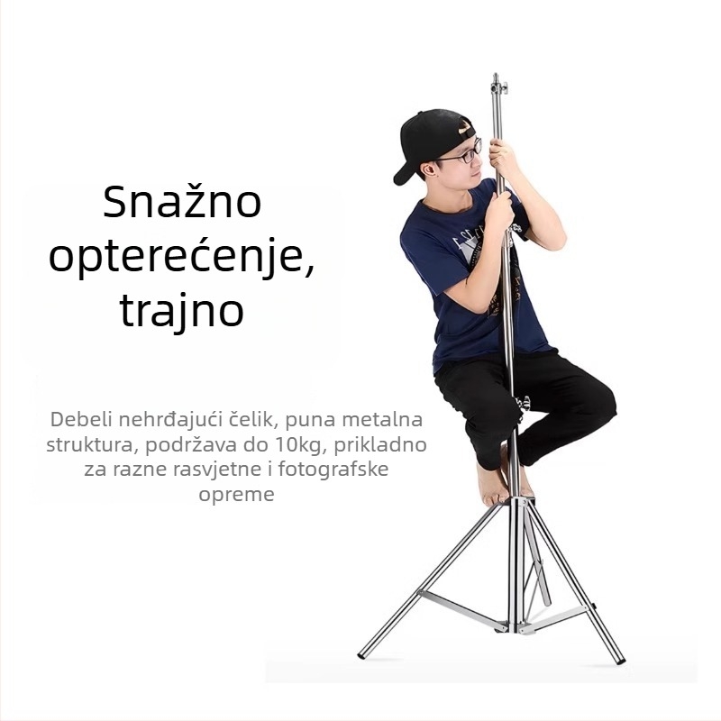 Stativ za fotografsku lampu – univerzalna kompatibilnost, aluminijska legura, nosivost 6–10 kg, težina 2,9 kg