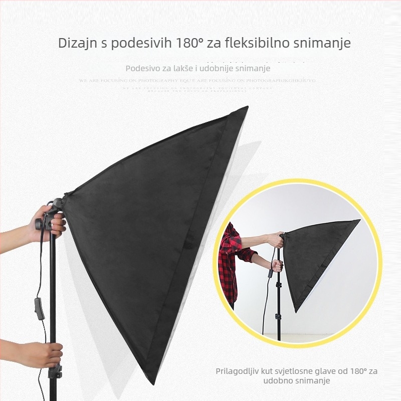 Ruifutu Softbox Gornji Svjetlosni Stativ s Kržnim Ramom za Fotografiju, 220V, E27, Uvijek Svijetlo