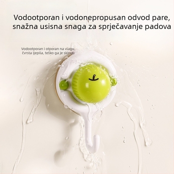 Držač s usisom za kuhinju i kupaonicu – bez bušenja, pomični, ABS materijal, jednostavan cartoon sladak dizajn, model XY26113