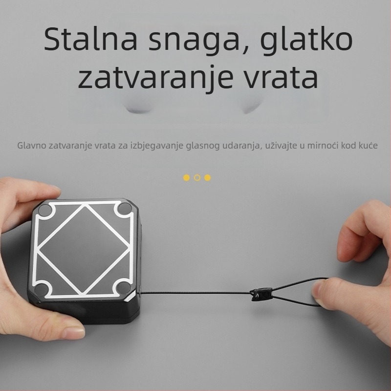 Zatvarač vrata s užetnim mehanizmom za klizna vrata, ABS, Ayres, lagani luksuz stil, brzina zatvaranja 1–10, snažno zaključavanje.