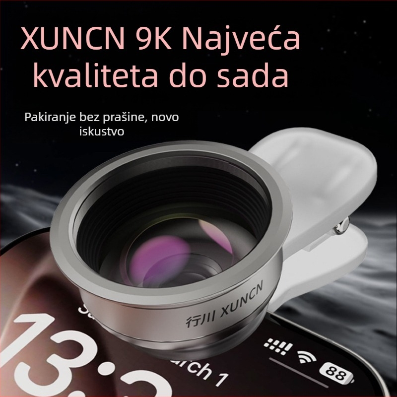 Xingchuan 9K širokokotni objektiv za mobitel – dvostruki objektiv za livestream i makro