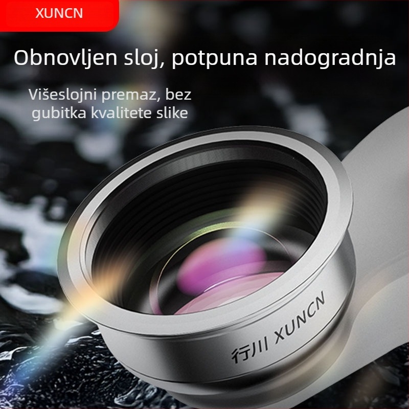 Xingchuan 9K širokokotni objektiv za mobitel – dvostruki objektiv za livestream i makro