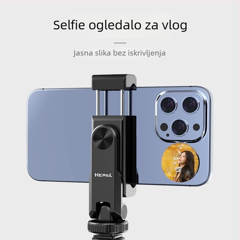 Hepail TZ08 Vlog selfie ogledalo za mobitel s kutijom za pohranu, univerzalna kompatibilnost, idealno za livestream