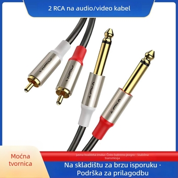 YHT Audio kabel 2x RCA na 2x 6,35 mm za efekte, mikser i pojačalo