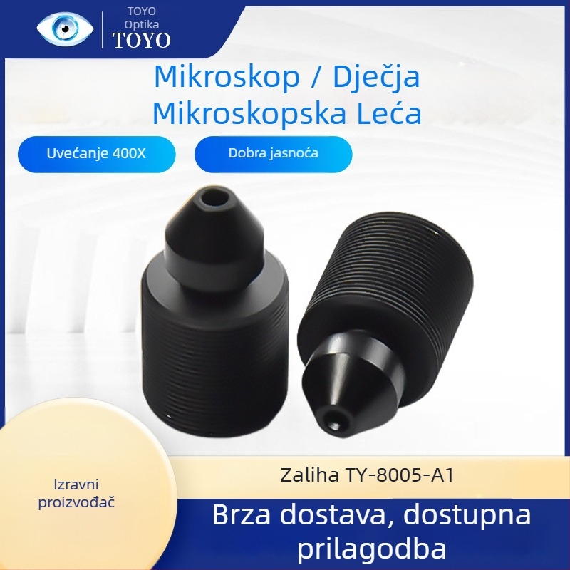 Telefoto objektiv, žarišna duljina 8,5 mm, maksimalna otvorenost f/4,5, najbliža oštrina 10 mm, promjer filtra M12