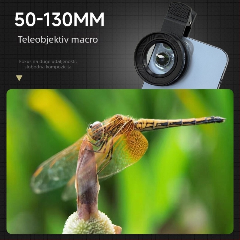 Makro objektiv za mobitel, 10x uvećanje, žarišna duljina 50–130 mm, Jovocn Jv-5210