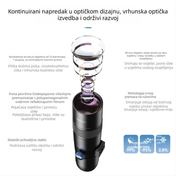 APEXEL APL-T30X mobilni telefoto objektiv za pametne telefone – Marka: APEXEL, Model: APL-T30X, Kompatibilan s Androidom i iOS-om, Univerzalno za mobilne telefone
