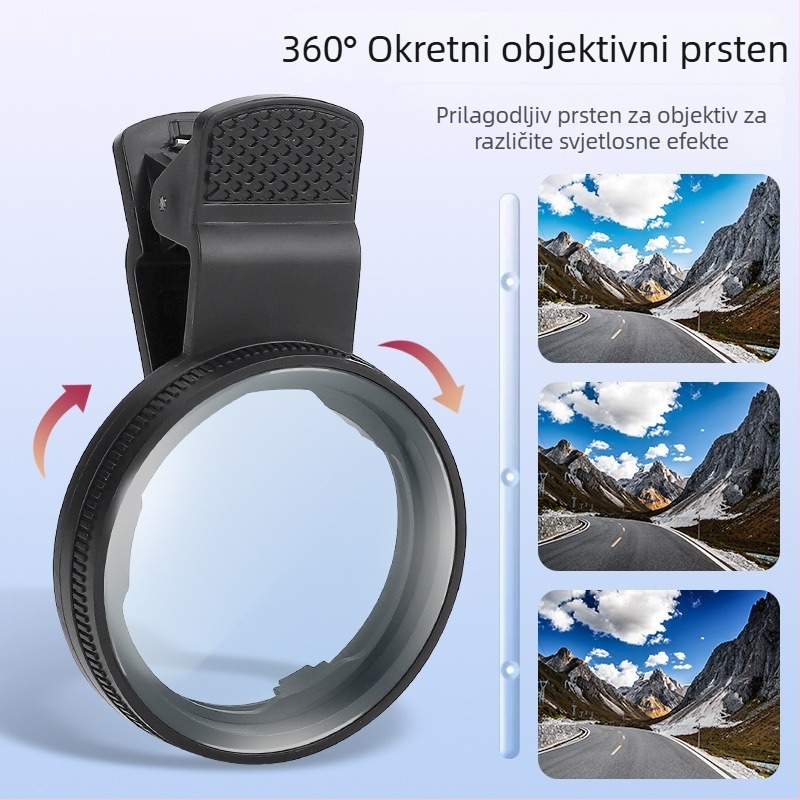 Sx Polarizator za objektiv telefona CPL prilagodljivi filter, univerzalna kompatibilnost