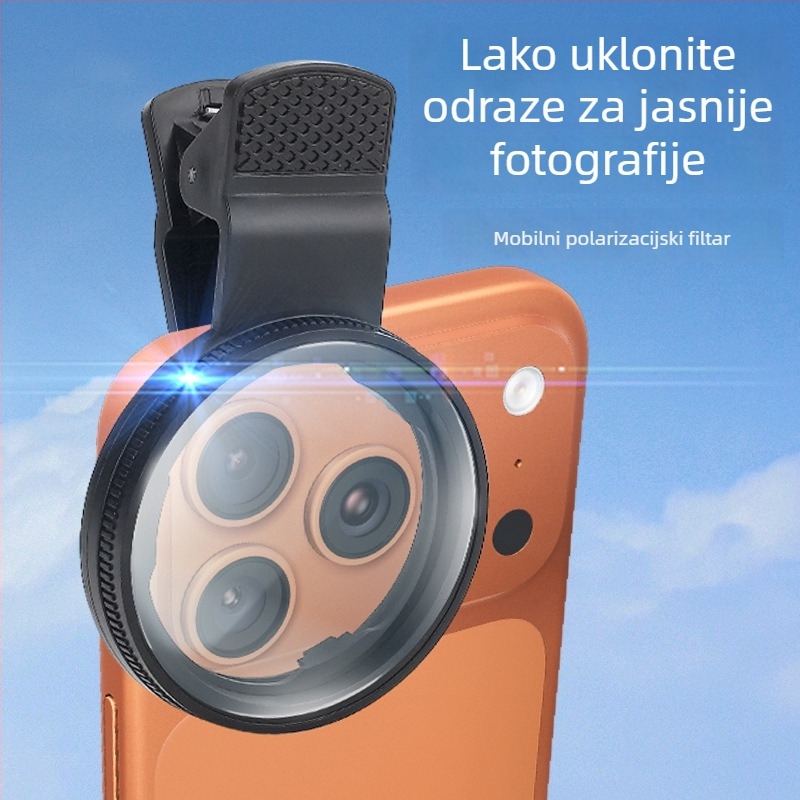 Sx Polarizator za objektiv telefona CPL prilagodljivi filter, univerzalna kompatibilnost