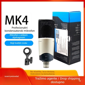 TVOTT MK4 Mikrofon s velikim dijafragmom za snimanje i prijenos uživo | Kardioidni snop | 20 Hz–20 kHz | SNR ≥75 dB | Bežični, bez baterije