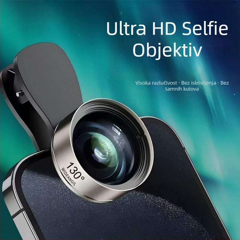 Izuzetno jasan širokokutni objektiv za mobitel – za live streaming i fotografiju, dodatak za stražnju kameru, dvostruka široka leća