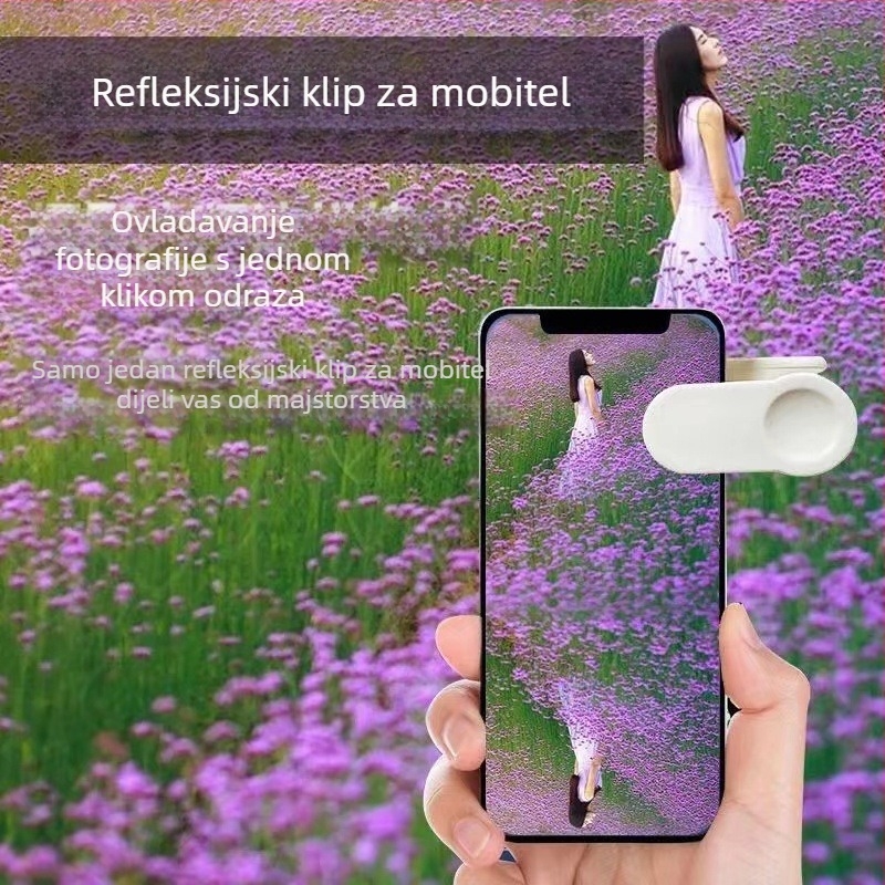 Tedma TH-217 Univerzalni klip za telefon za selfie s reflektirajućim objektivom za putničku fotografiju