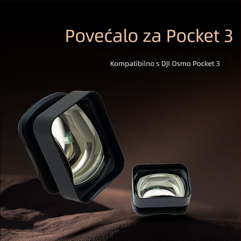 DJI Osmo Pocket 3 2x povećanje za zamućenje pozadine, širokokutni makro filmski objektiv, žarišna duljina 30 mm