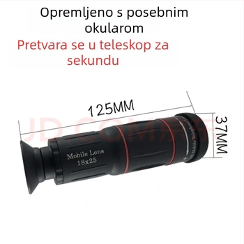 Desnai mobilni teleobjektiv s 28× zumom za snimanje koncerata i festivala — HD kamera