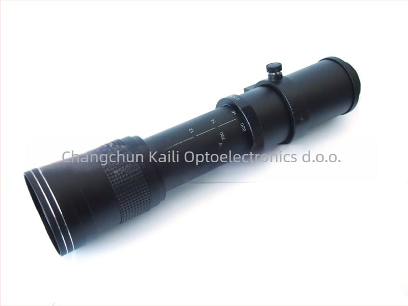 Kelda 420-800mm F/8.3-16 Zoom teleobjektiv za astronomiju — ručno fokusiranje; 2 skupine po 4 elementi; filter Ø67mm; najbliža točka fokusa 1,5 m