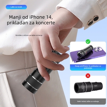 Foresee 20x teleobjektiv za mobitel – HD vanjski fotoobjektiv, univerzalna kompatibilnost