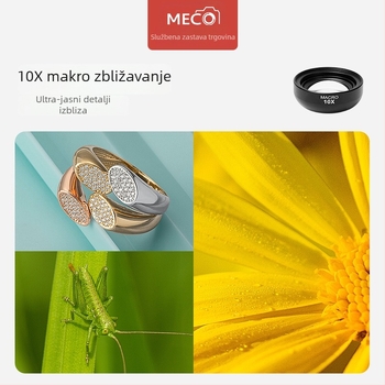 Vanjski objektiv za pametni telefon MECORIGHT 8K Series – dugi fokus, makro povećanje, ultraširoki kut, fisheye, portretna fotografija; kompatibilan s Apple, Xiaomi, Huawei, OPPO