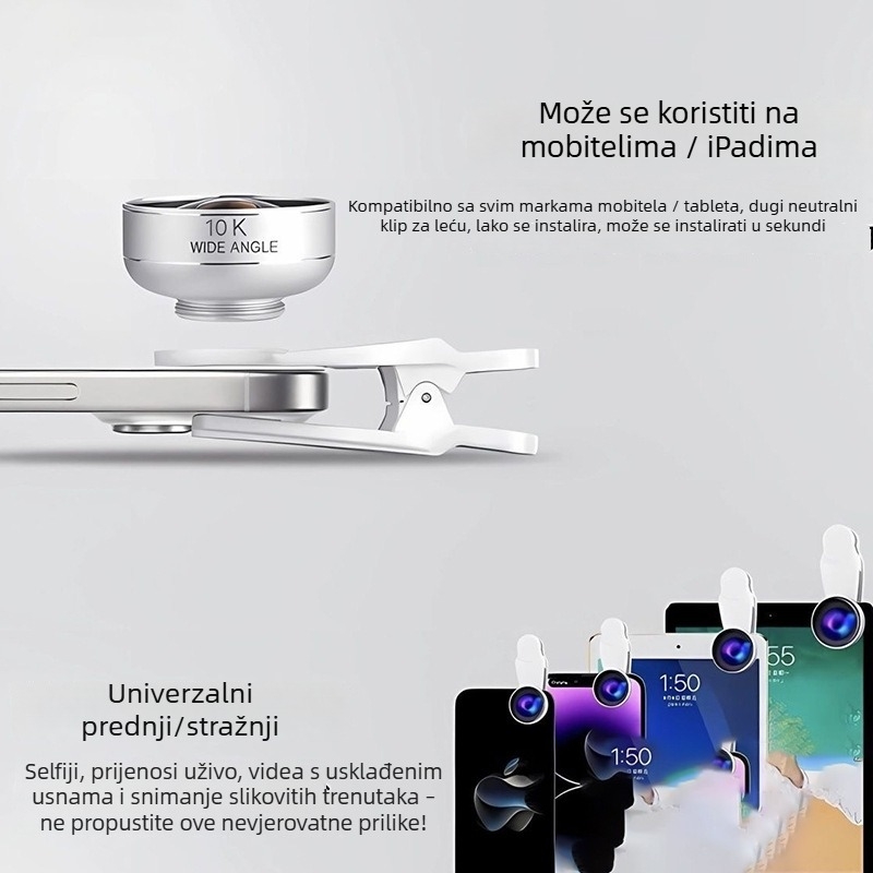 dayleer 10k širokokutni objektiv za uživo emitiranje – vodootporan i otporan na prašinu, HD performanse, univerzalna kompatibilnost