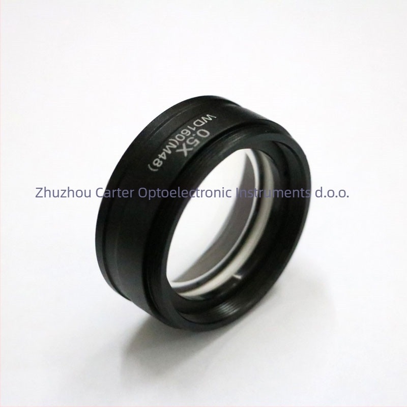 Pomoćni objektiv za stereomikroskop, 0.5x povećanje, 10x okular, žarišna duljina 165 mm, kompatibilno s M42/M48/M50 nosačima, model: 0.5x M42/M48/M50