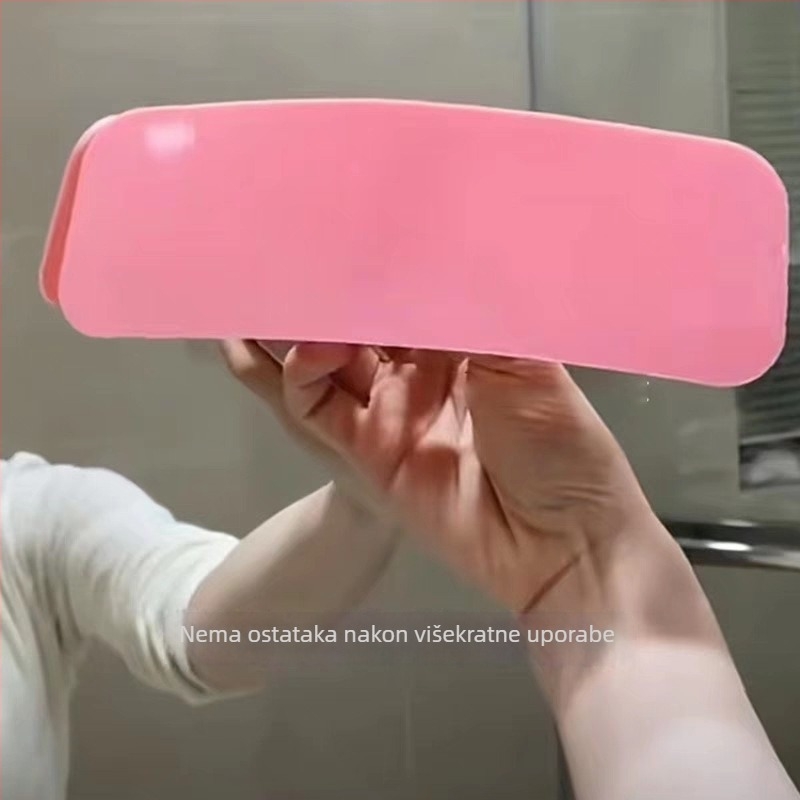 Duoxin silikonski držač za četkice za šminku, zidni s usisnim držanjem – višenamjenski za pranje i sušenje, automatska adsorpcija