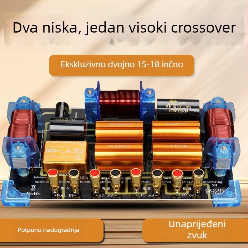 Gertsound 9928 – Scenska line array visokog dometa, dvodijelni crossover