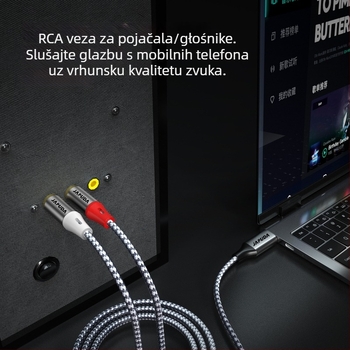 Kabel Type-C na 2RCA audio, jezgro bakra, novi stil, za digitalne uređaje