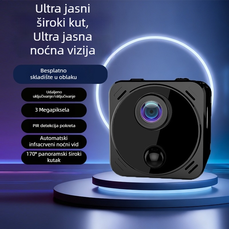 Bežična 4K kamera za nadzor s noćnim vidom, 8MP senzor, USB sučelje, TF kartica za pohranu, bez upravljačkog programa