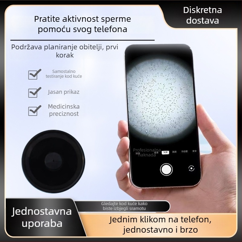 Telefonski makro objektiv s ogledalom i mikroskopskom osnovom za makrofotografiju izbliza