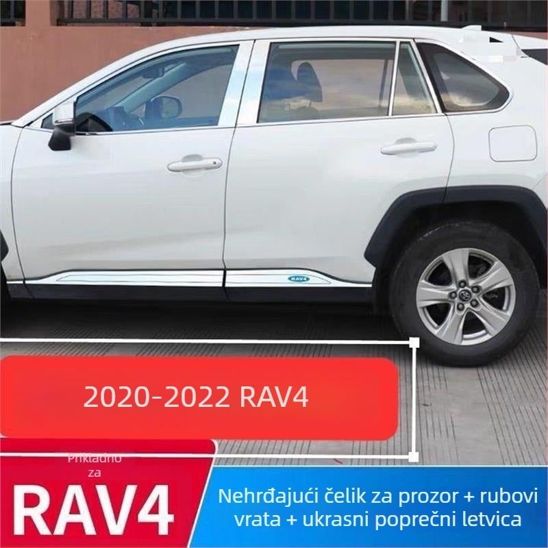 Ukrasna traka od nehrđajućeg čelika za prozor Toyota RAV4 (2020–2021)