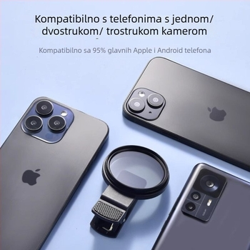 Hesheng polarizator za mobilni telefon – uklanja odsjaje, univerzalni polarizator za objektive telefona, pogodan za fotografiranje i HD prijenos uživo
