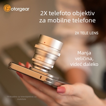 Fotorgear teleobjektiv za mobitel s 2x makro multiplikatorom, kompatibilan s Apple i Vivo