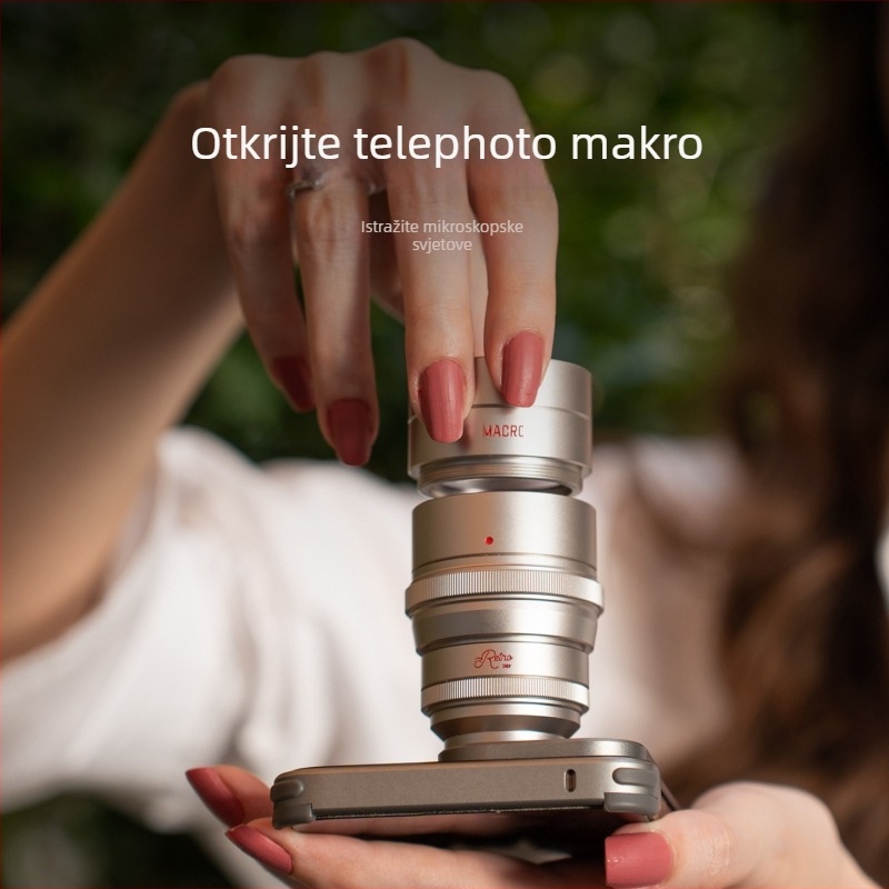 Fotorgear teleobjektiv za mobitel s 2x makro multiplikatorom, kompatibilan s Apple i Vivo