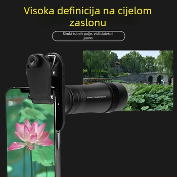 Teleobjektiv za mobitel 300 mm, TL300, JM, aluminijska legura i optičko staklo, univerzalna kompatibilnost s mobitelima