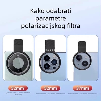 Polarizacijski filter za mobitel za fotografiranje visoke rezolucije — ND filtar, model GZM