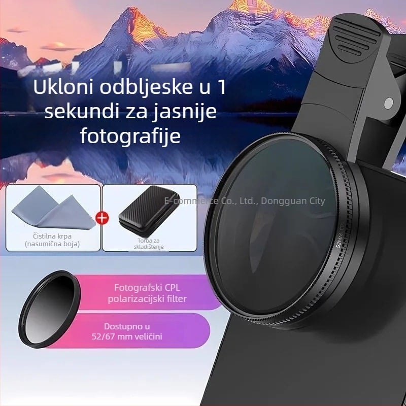 Polarizacijski filter za mobitel za fotografiranje visoke rezolucije — ND filtar, model GZM
