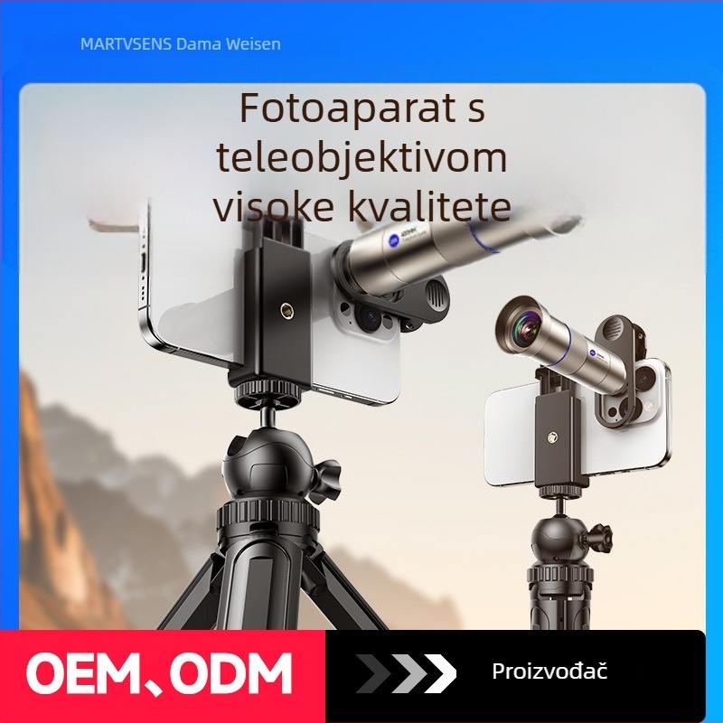 Motor Microsen teleobjektiv za mobilni telefon, 40x ručni zum, kompatibilan s većinom pametnih telefona