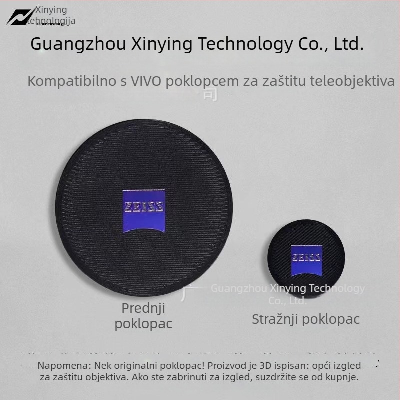 Set zaštitnih kapica za Vivo telekonverter objektiv, prednja i stražnja kapica uz klip