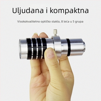 Grids 12x telefoto objektiv za telefon – HD optika, plug-in dizajn, prijenosni za vanjsku upotrebu, teleskop za pametni telefon
