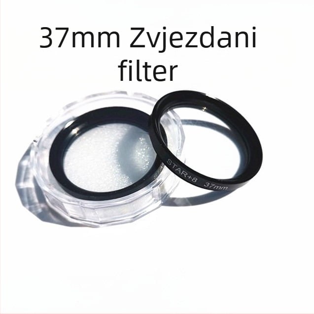 Objektiv za mobitel sa Starlight ogledalom, noćni snimci, makro, Star 8 filter, promjer 37 mm, kompatibilan s klipom