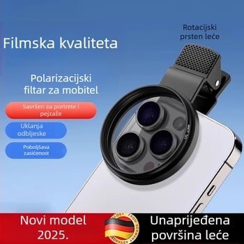 CPL polarizator za mobitel — foto filter HD profesionalan, univerzalno