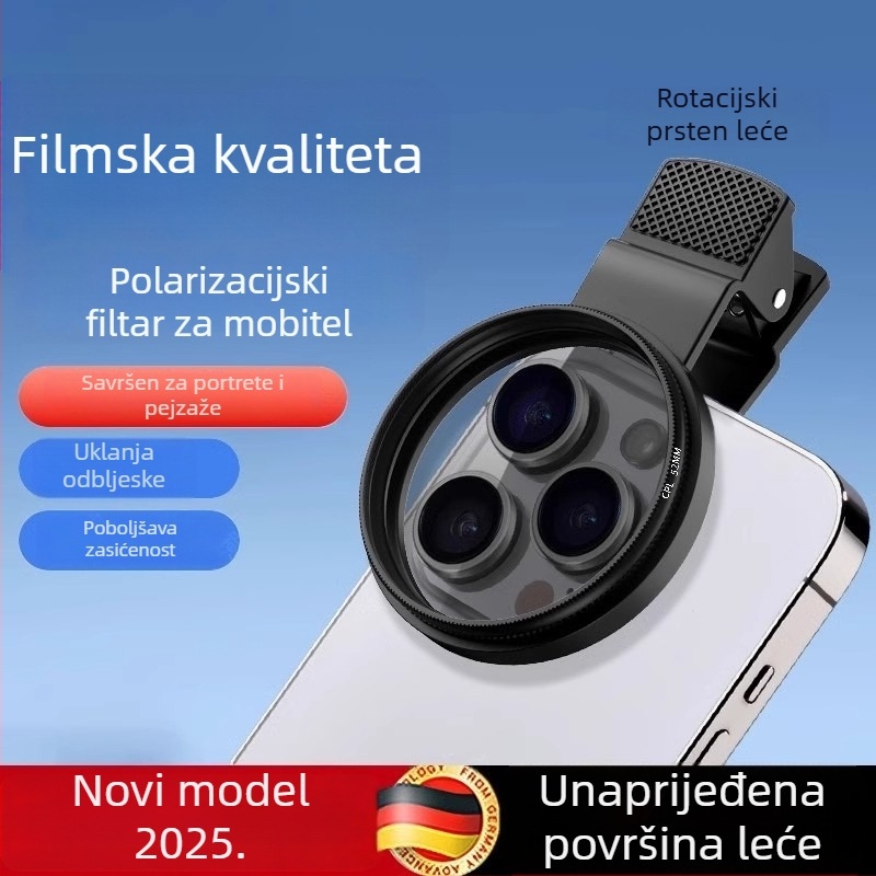 CPL polarizator za mobitel — foto filter HD profesionalan, univerzalno