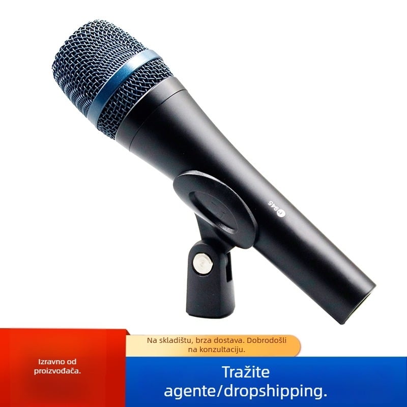 TVOTT E945 Žičani kondenzatorski mikrofon za live nastupe – kardioidni uzorak, frekvencijski raspon 40 Hz–20 kHz, SNR ≥75 dB, phantom napajanje 48 V