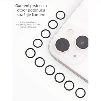 Kružni zaštitnik kamere mobitela za Apple stražnji objektiv, vodootporan, otporan na potonuće, brtvljenje, gumeni prsten ublažavanja