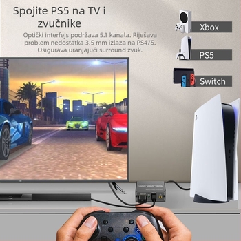 VPFET HD803 HDMI audio razdjelnik – 4K60Hz, AUX izlaz 3,5 mm