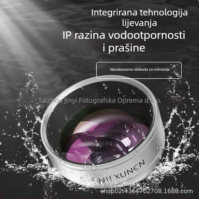 Xingchuan 6K vanjska širokokutna leća za mobitele – prašnootporna i vodootporna HD staklena leća, kompatibilna s Androidom i iOS