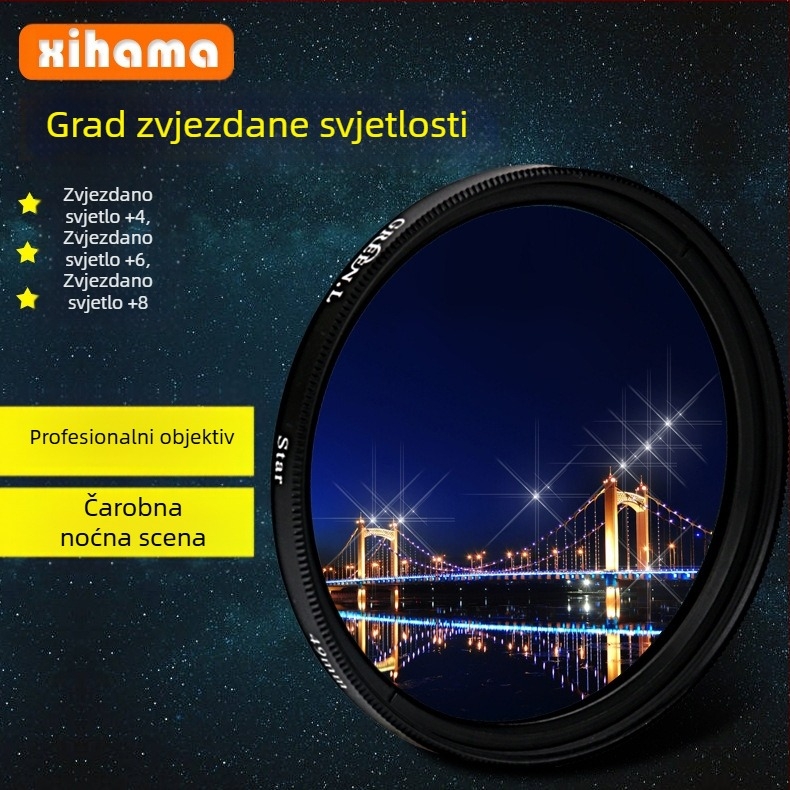 Filter za objektiv mobitela – Starlight Mirror, univerzalni SLR efekt, noćna scena, kreativni filter, kompatibilan s telefonima