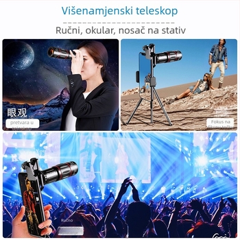 Srednje rangirani telefoto objektiv za mobitel s teleskopom, model 205, portret fotografija