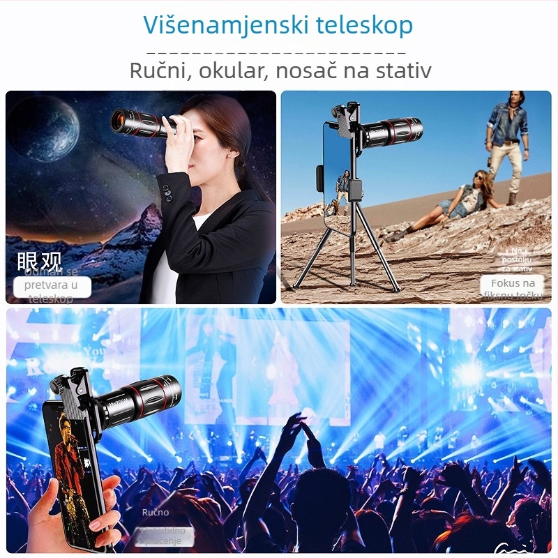 Srednje rangirani telefoto objektiv za mobitel s teleskopom, model 205, portret fotografija
