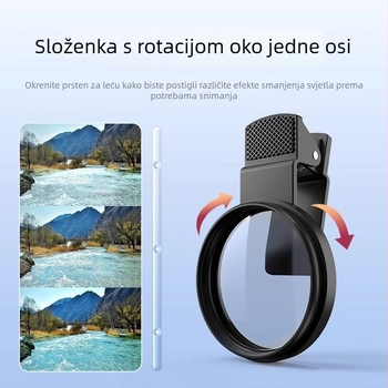 ND filtr za mobitel, podesivi ND2-400, neutralni filtr gustoće, zaštita od lasera
